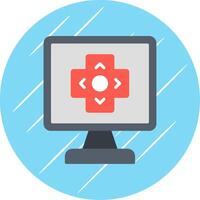 Gaming Flat Circle Icon Design vector