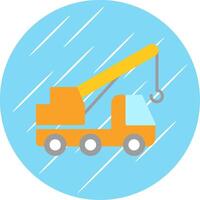 Crane Flat Circle Icon Design vector