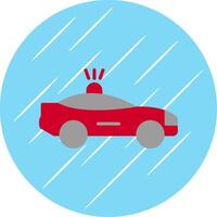 Car Flat Circle Icon Design vector