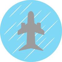 Plane Flat Circle Icon Design vector