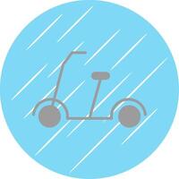 Kick Scooter Flat Circle Icon Design vector