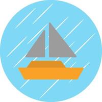 Boat Flat Circle Icon Design vector