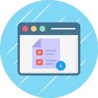 Exam Flat Circle Icon Design vector