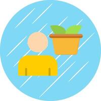 Personal Growth Flat Circle Icon Design vector