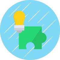 Problem Solving Flat Circle Icon Design vector