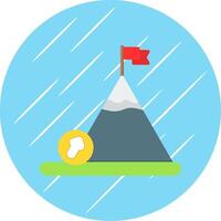 Boulder Flat Circle Icon Design vector