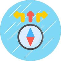 Direction Flat Circle Icon Design vector