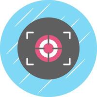 Focus Flat Circle Icon Design vector