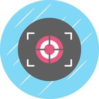 Focus Flat Circle Icon Design vector