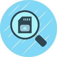 Sd Card Flat Circle Icon Design vector