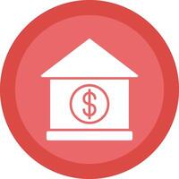 Mortgage Loan Line Shadow Circle Icon Design vector