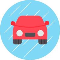 Car Flat Circle Icon Design vector