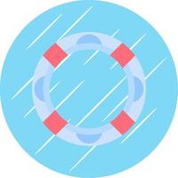 Rubber Ring Flat Circle Icon Design vector