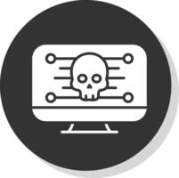 Computer Flat Circle Icon Design vector