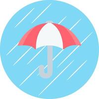 Parasol Flat Circle Icon Design vector