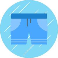 Swim Shorts Flat Circle Icon Design vector