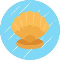 Shell Flat Circle Icon Design vector