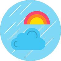 arco iris plano circulo icono diseño vector