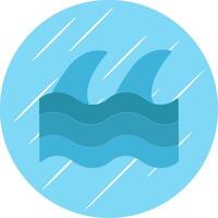 Wave Flat Circle Icon Design vector