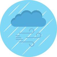 Windy Flat Circle Icon Design vector