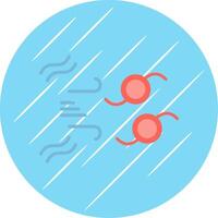 Hurricane Flat Circle Icon Design vector