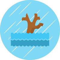 Flood Flat Circle Icon Design vector