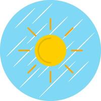 Sun Flat Circle Icon Design vector