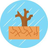 Drought Flat Circle Icon Design vector