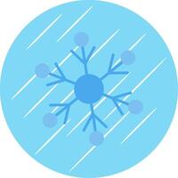 copos de nieve plano circulo icono diseño vector