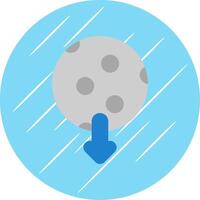 Moon Flat Circle Icon Design vector