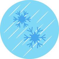 copos de nieve plano circulo icono diseño vector