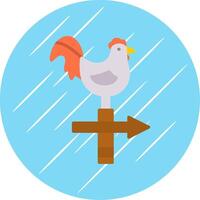 pollo plano circulo icono diseño vector