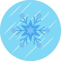 copo de nieve plano circulo icono diseño vector