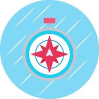 North Flat Circle Icon Design vector