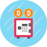 Proof Stake Flat Circle Icon Design vector