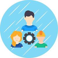 Recycle Flat Circle Icon Design vector