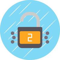 SHA 2 Flat Circle Icon Design vector