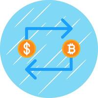 Bitcoin Exchange Flat Circle Icon Design vector