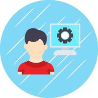 Air Engineer Flat Circle Icon Design vector