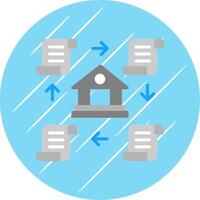 Distributed Ledger Flat Circle Icon Design vector