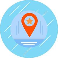 Map Marker Flat Circle Icon Design vector