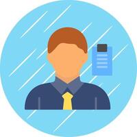 Manager Flat Circle Icon Design vector