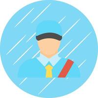 Postman Flat Circle Icon Design vector