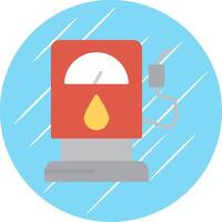 Oil Station Flat Circle Icon Design vector