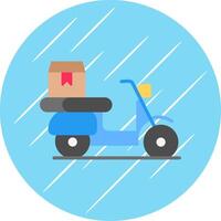 Pizza Delivery Flat Circle Icon Design vector