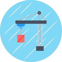 Port Crane Flat Circle Icon Design vector