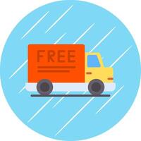 Free Delivery Flat Circle Icon Design vector