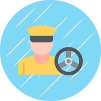 Driver Flat Circle Icon Design vector