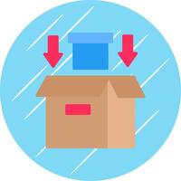 Packing Process Flat Circle Icon Design vector