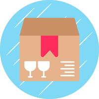 PArcel Flat Circle Icon Design vector